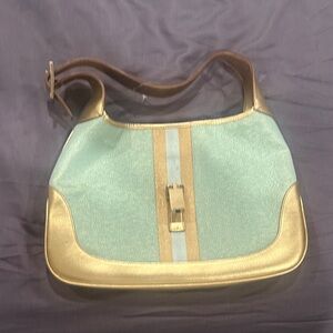Gucci Mint and Gold Shoulder Bag